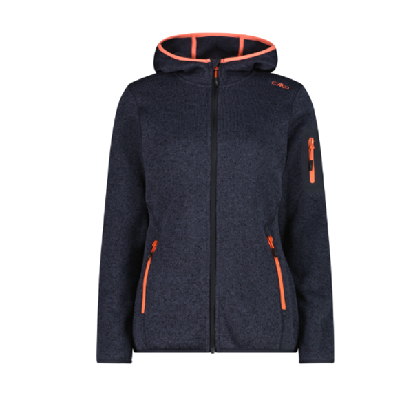 W KNITTED MELANGE HOODY FLEECE JACKET - CAMPAGNOLO